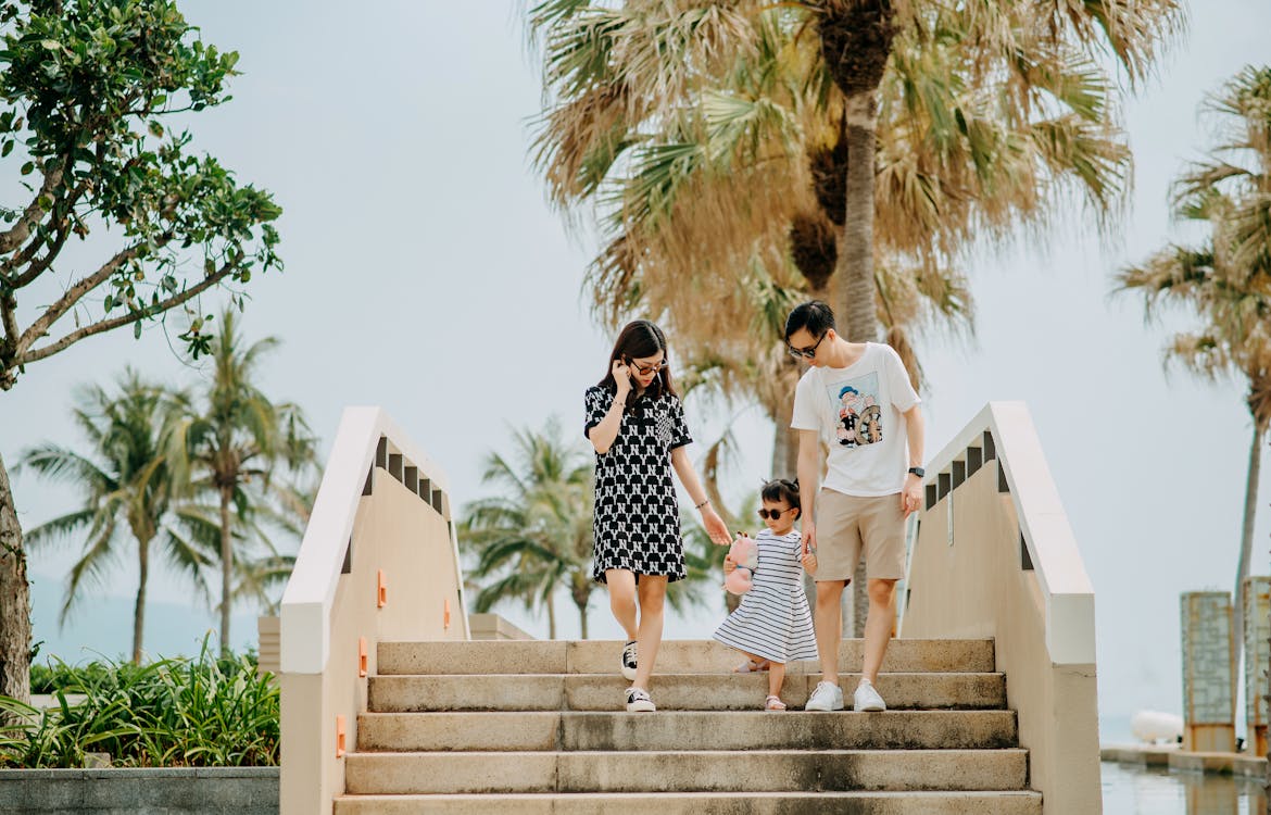 Family stairs summer