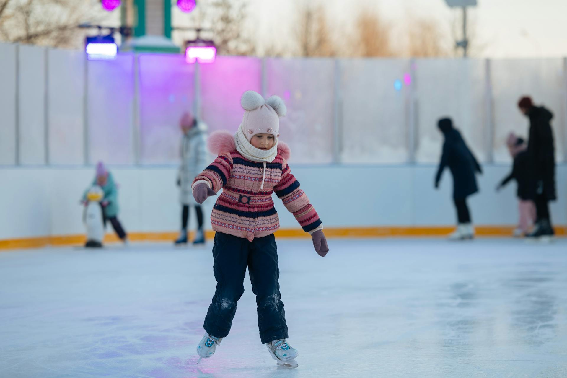 child ice skating