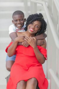 mom and son