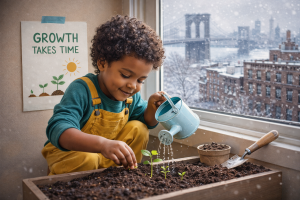 Positive mindset for kids supported through encouragement at home